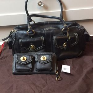 Coach Satchel Handbag and matching Wallet